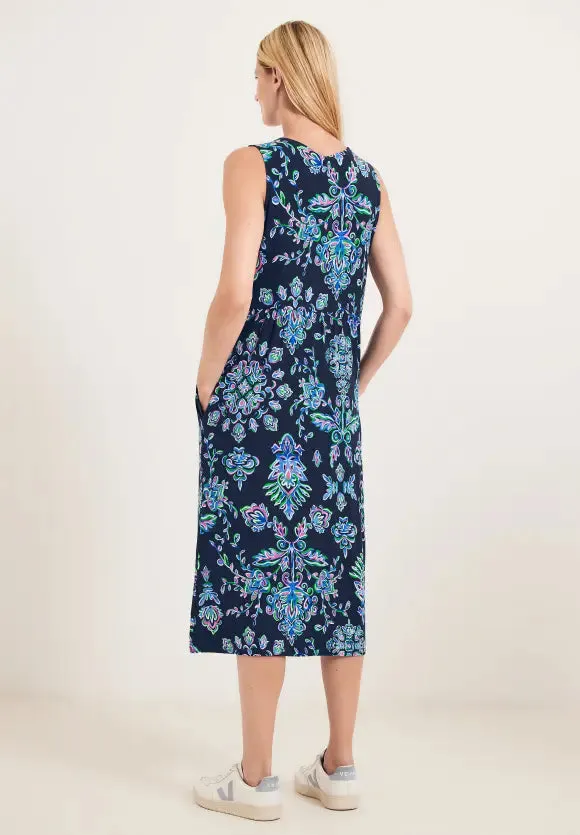 143645 - Navy Print Jersey Dress - Cecil