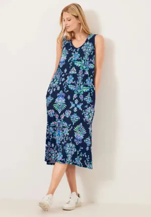 143645 - Navy Print Jersey Dress - Cecil