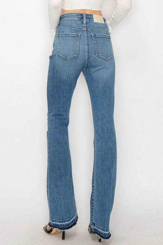 Artemis Vintage High Rise Skinny Bootcut With Release Hem Jeans