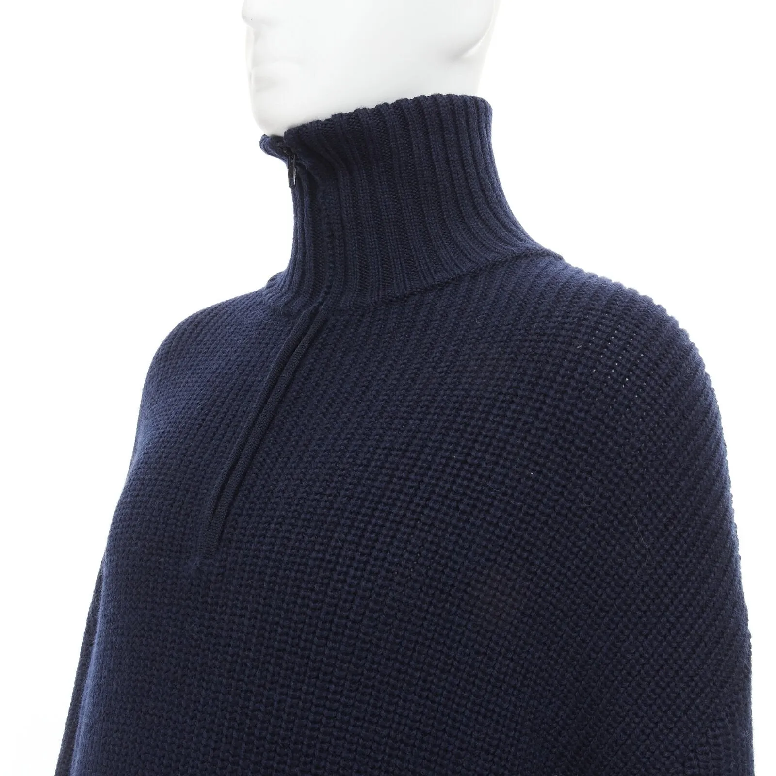 BALENCIAGA 2019 Runway 3 layered cable knit distressed oversized sweater S