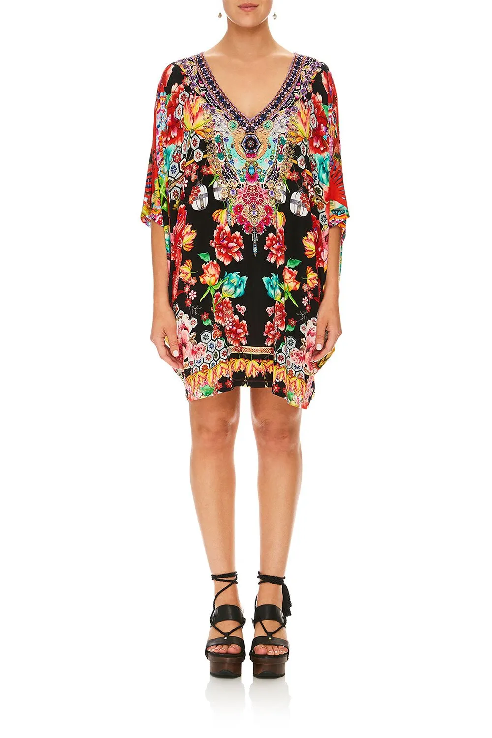 BAT SLEEVE DRESS PAINTED LAND