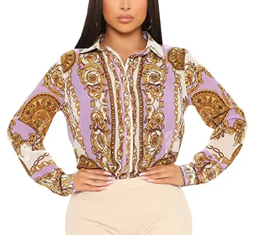 Boss Queen Girl Season Button Down Blouse