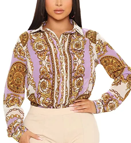 Boss Queen Girl Season Button Down Blouse