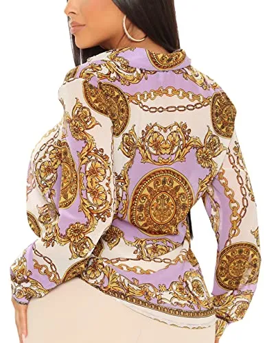 Boss Queen Girl Season Button Down Blouse