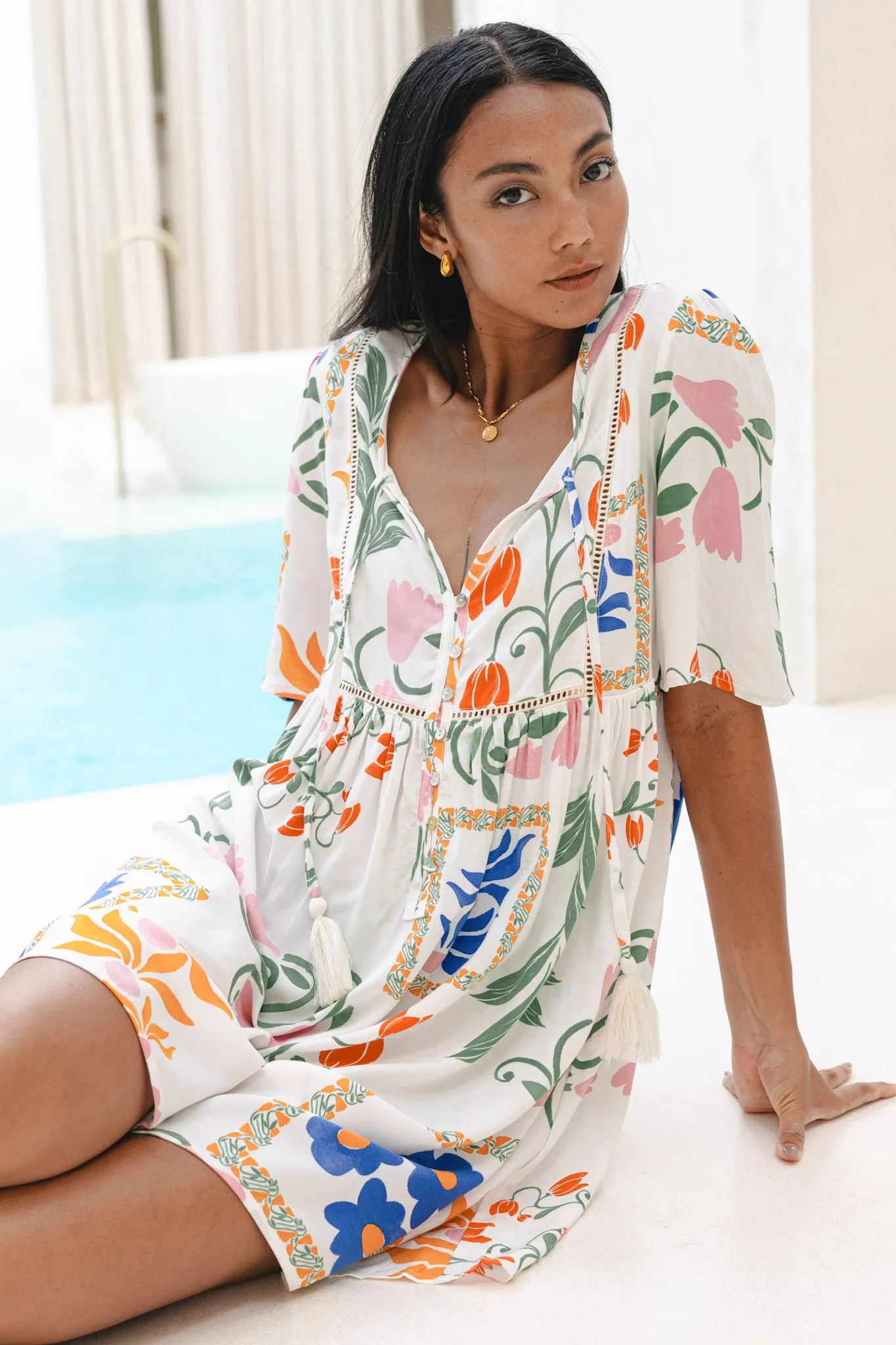 Calantha Multicolour Floral Mini Dress