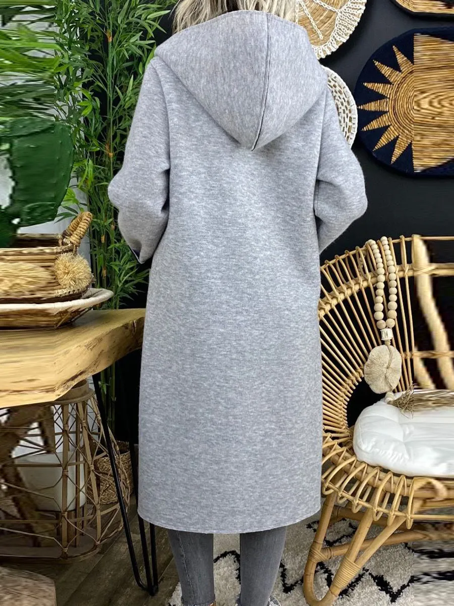 Casual Long Hooded Loose Coat
