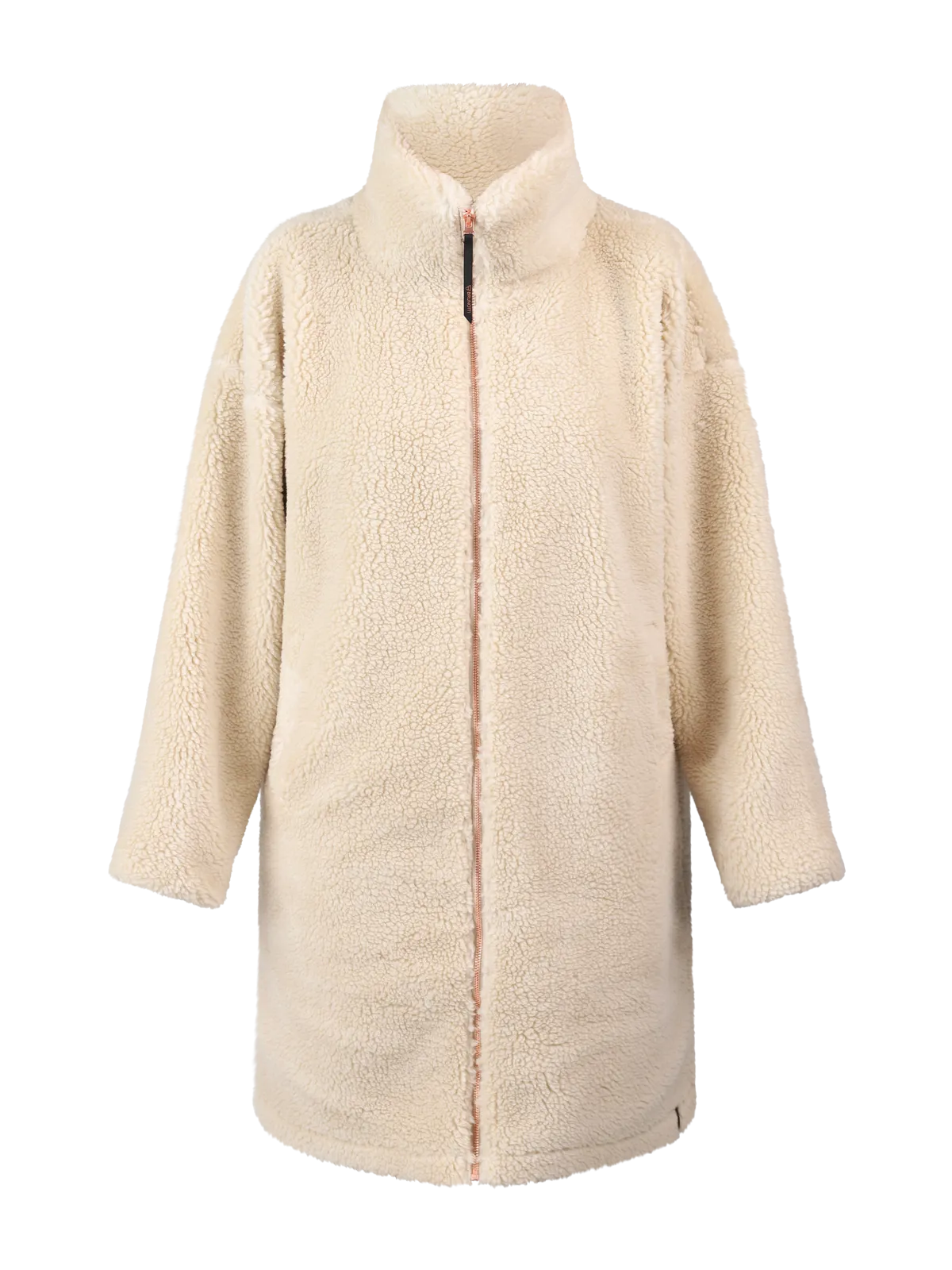 Cervinia Women Long Oversized Teddy Fleece Jacket | Canvas