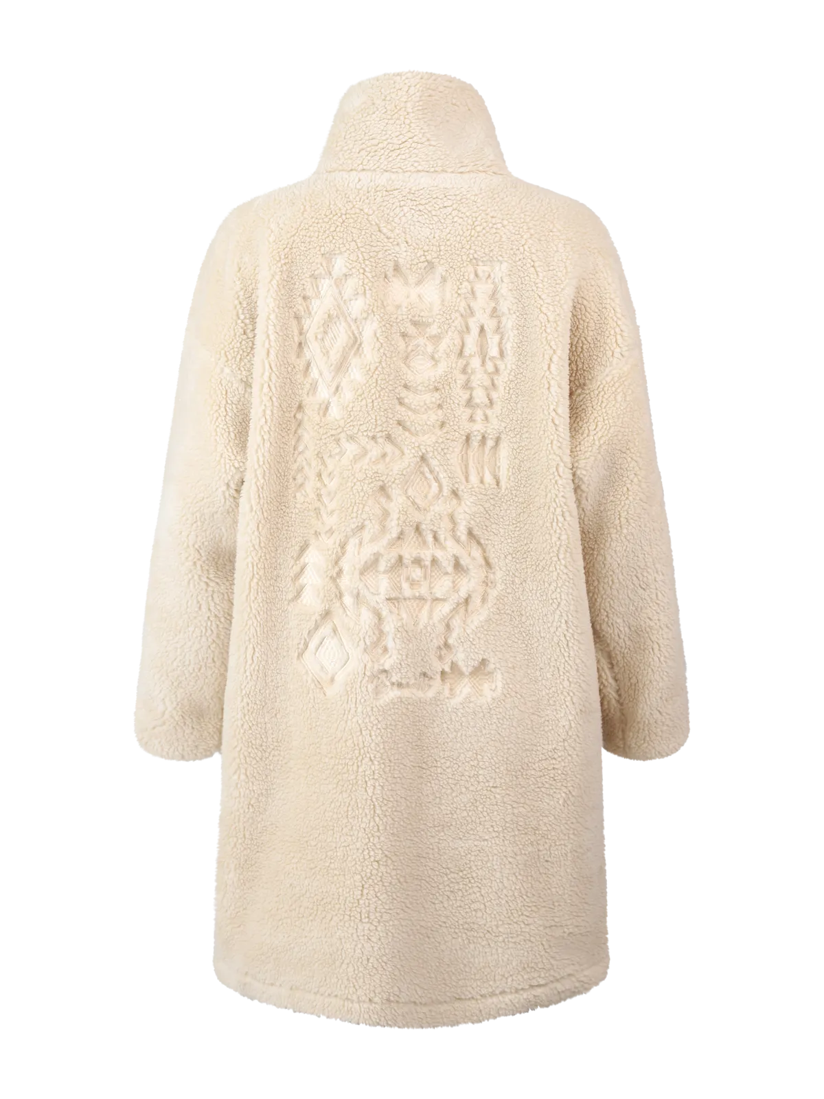 Cervinia Women Long Oversized Teddy Fleece Jacket | Canvas