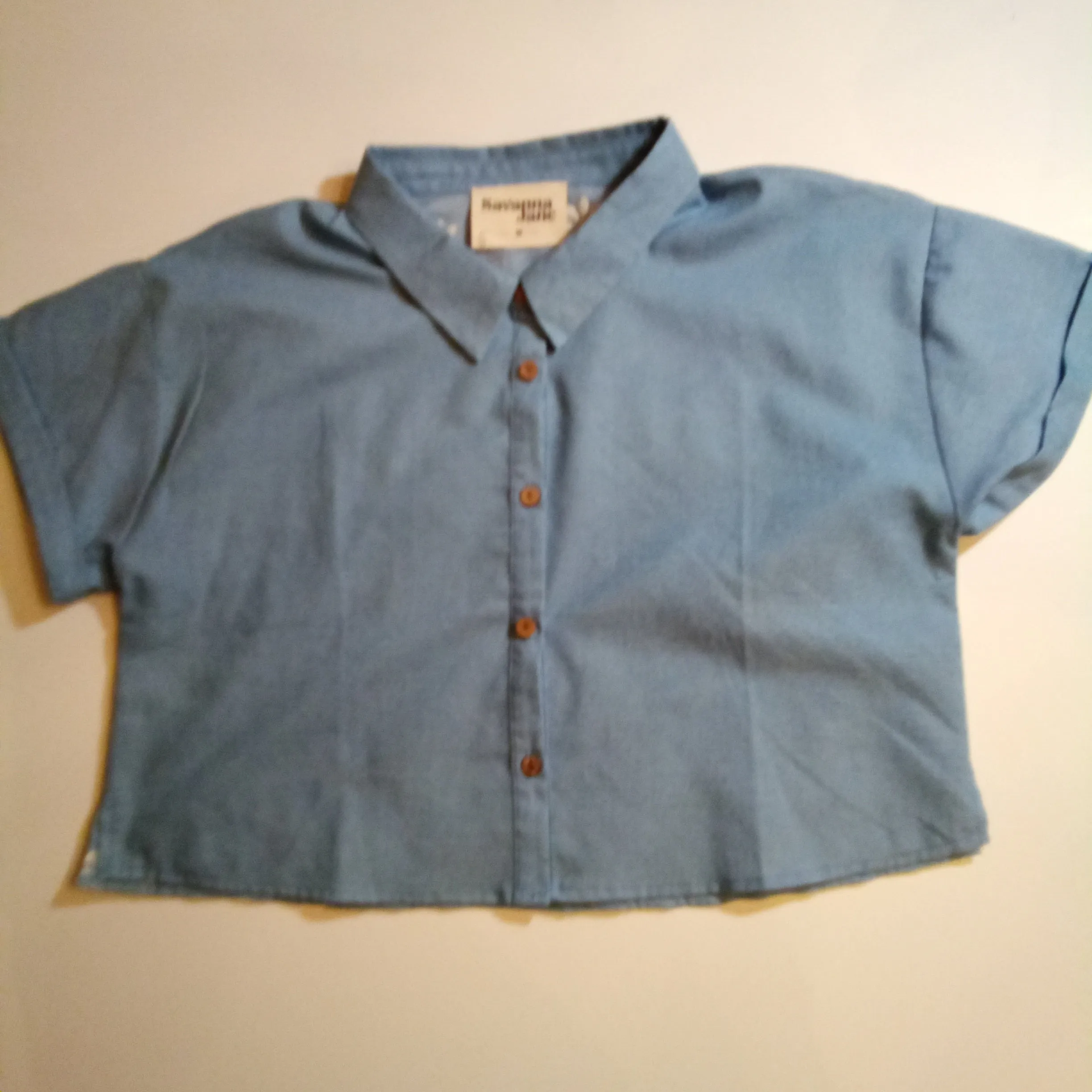 Chambray Daisy Cutout Shirt | Savanna Jane