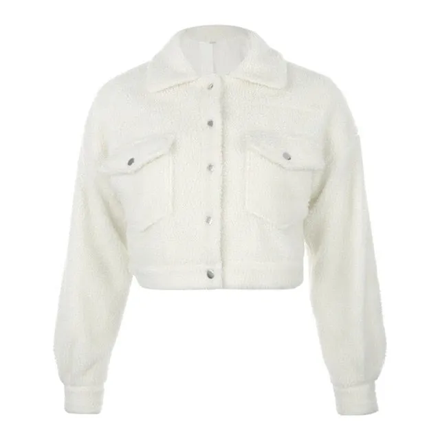 Cropped Fleece/Wool Jacket
