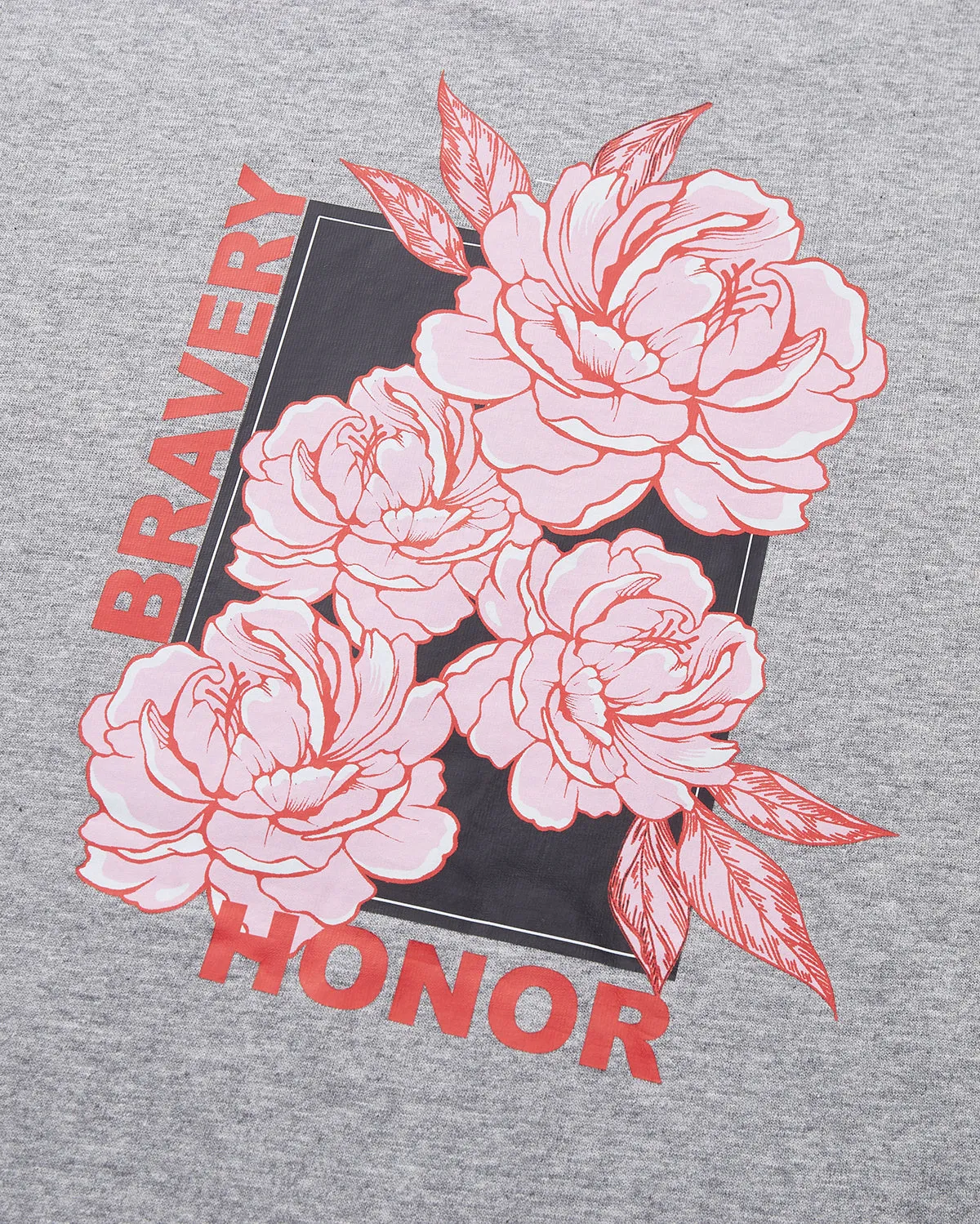 Energized Peony-Print Unisex Tee 803-22022