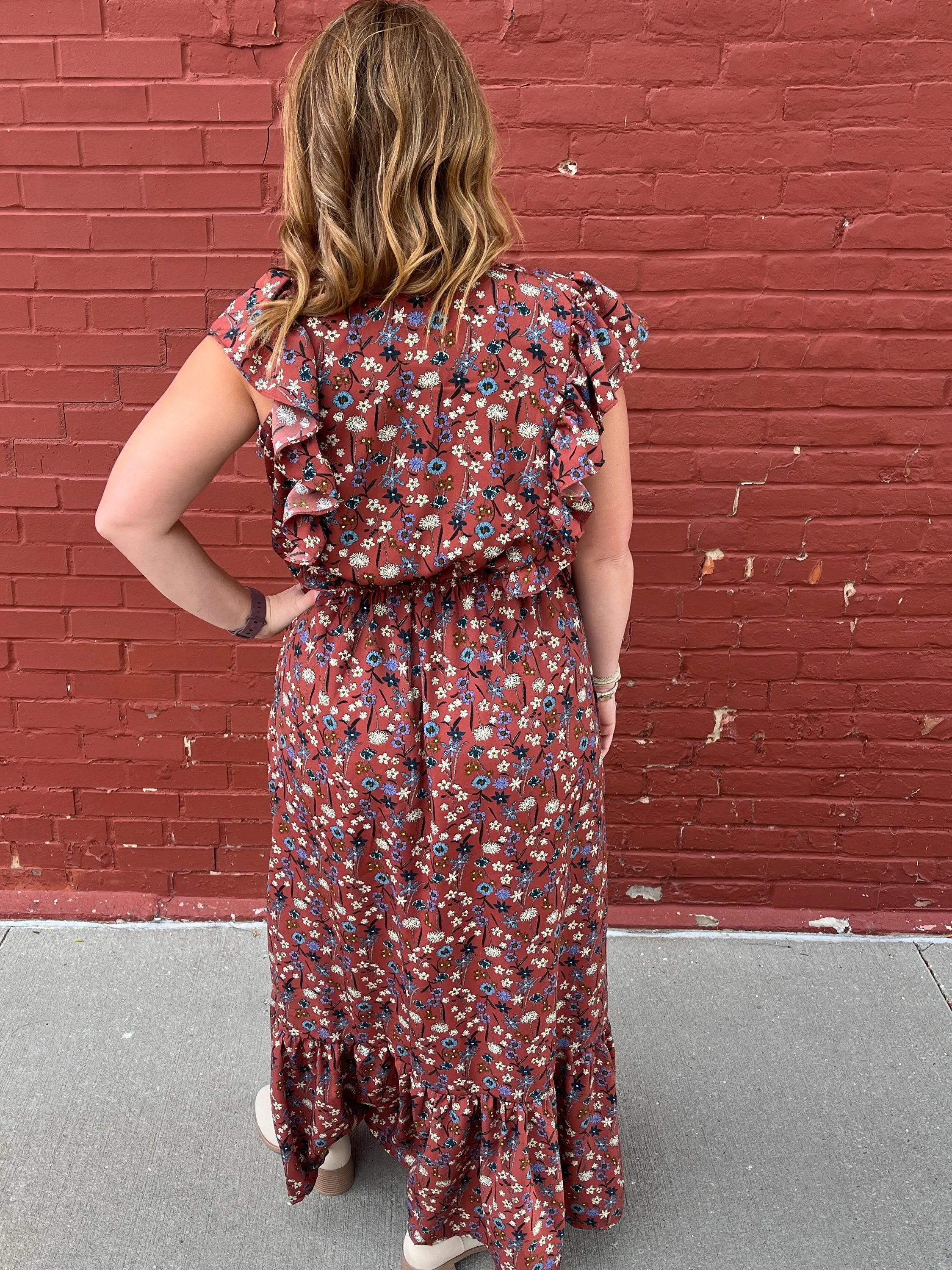 Falling Floral Maxi Dress