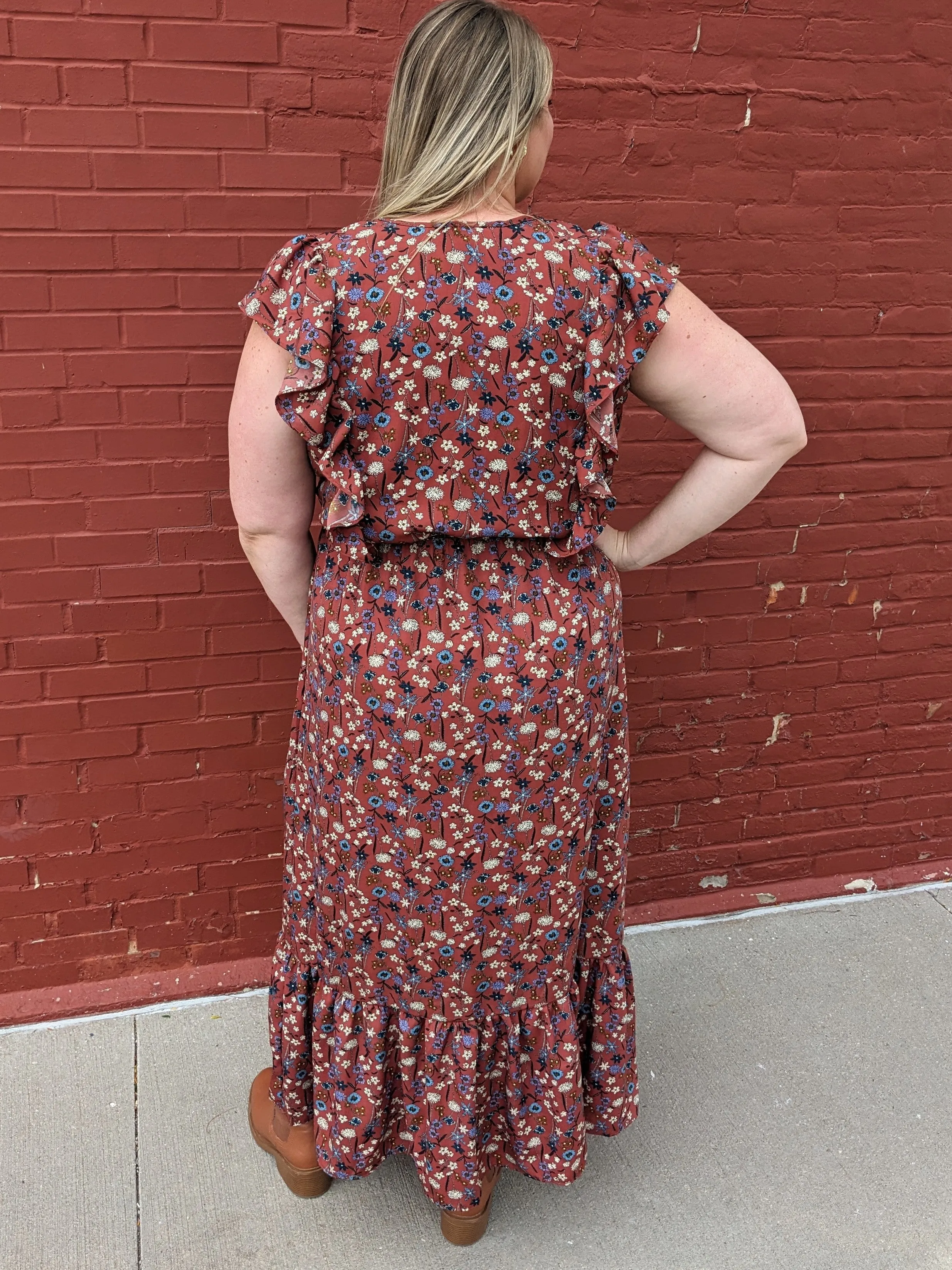 Falling Floral Maxi Dress