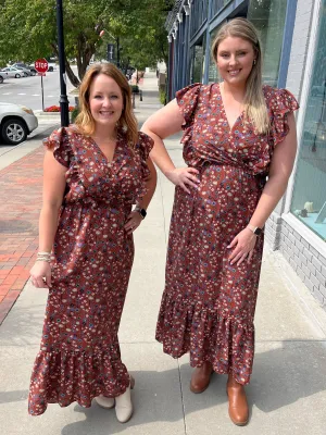 Falling Floral Maxi Dress