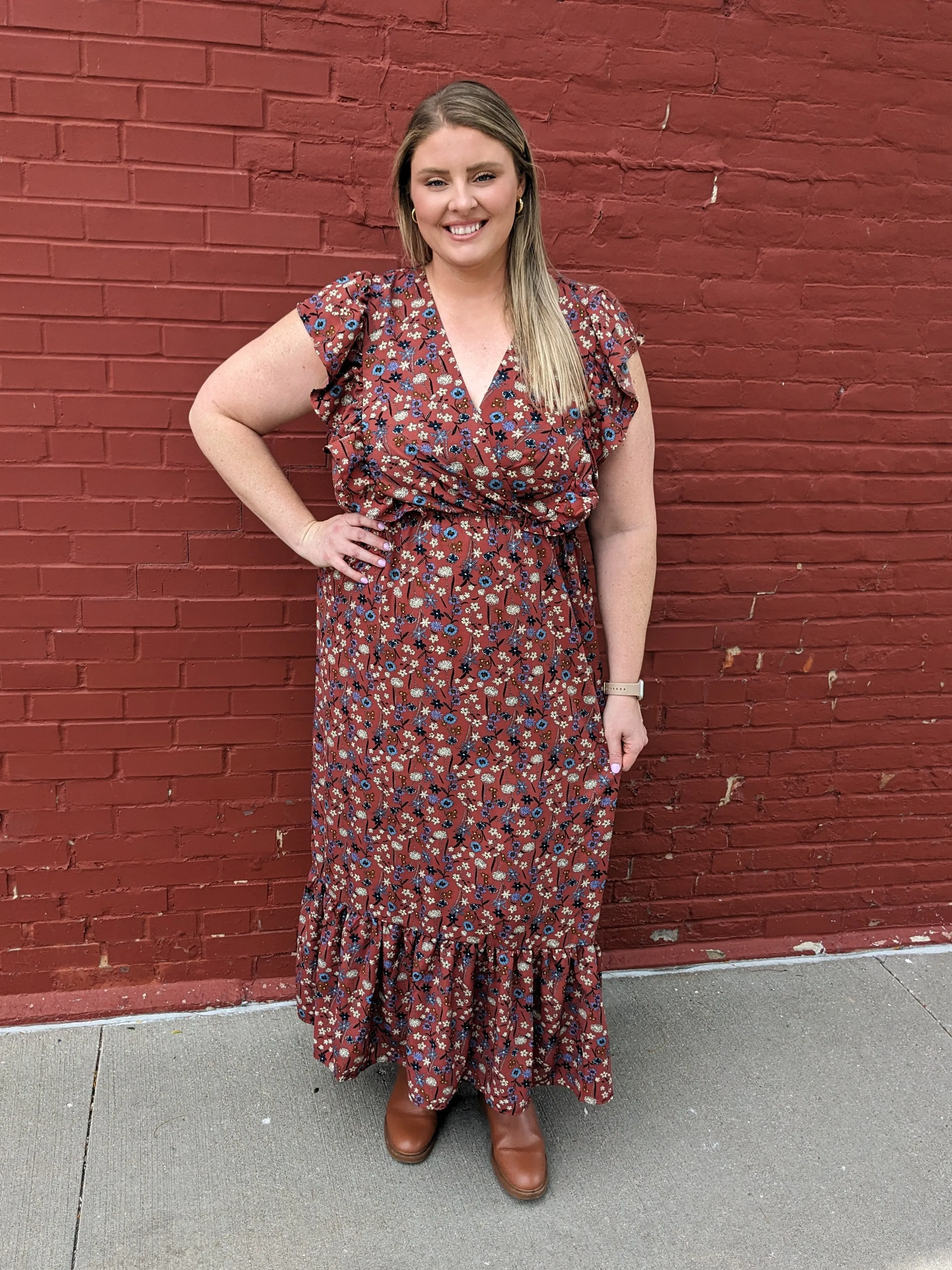 Falling Floral Maxi Dress
