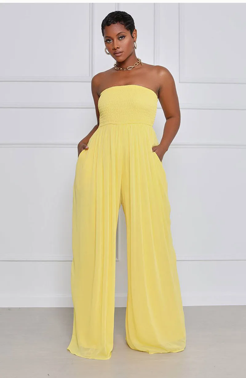 Fashion solid color jumpsuit AY2989