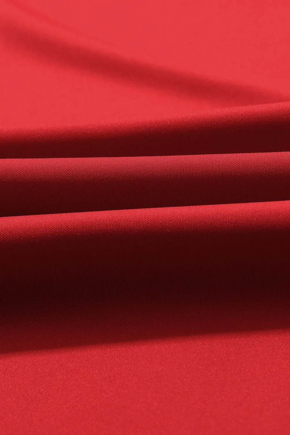 Fiery Red Belted Wide Leg Jumpsuit