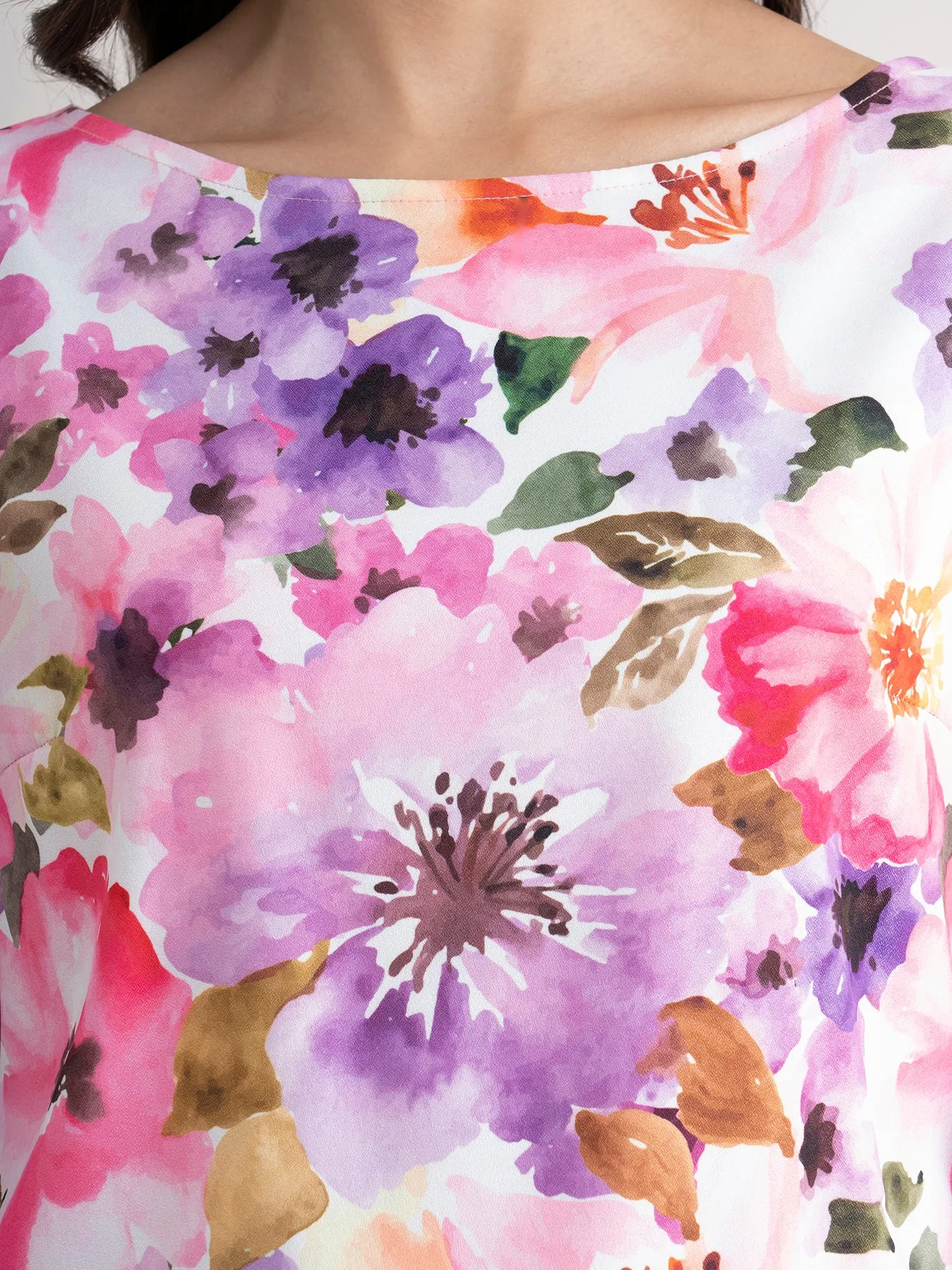 Floral Shift Dress - Multicolour