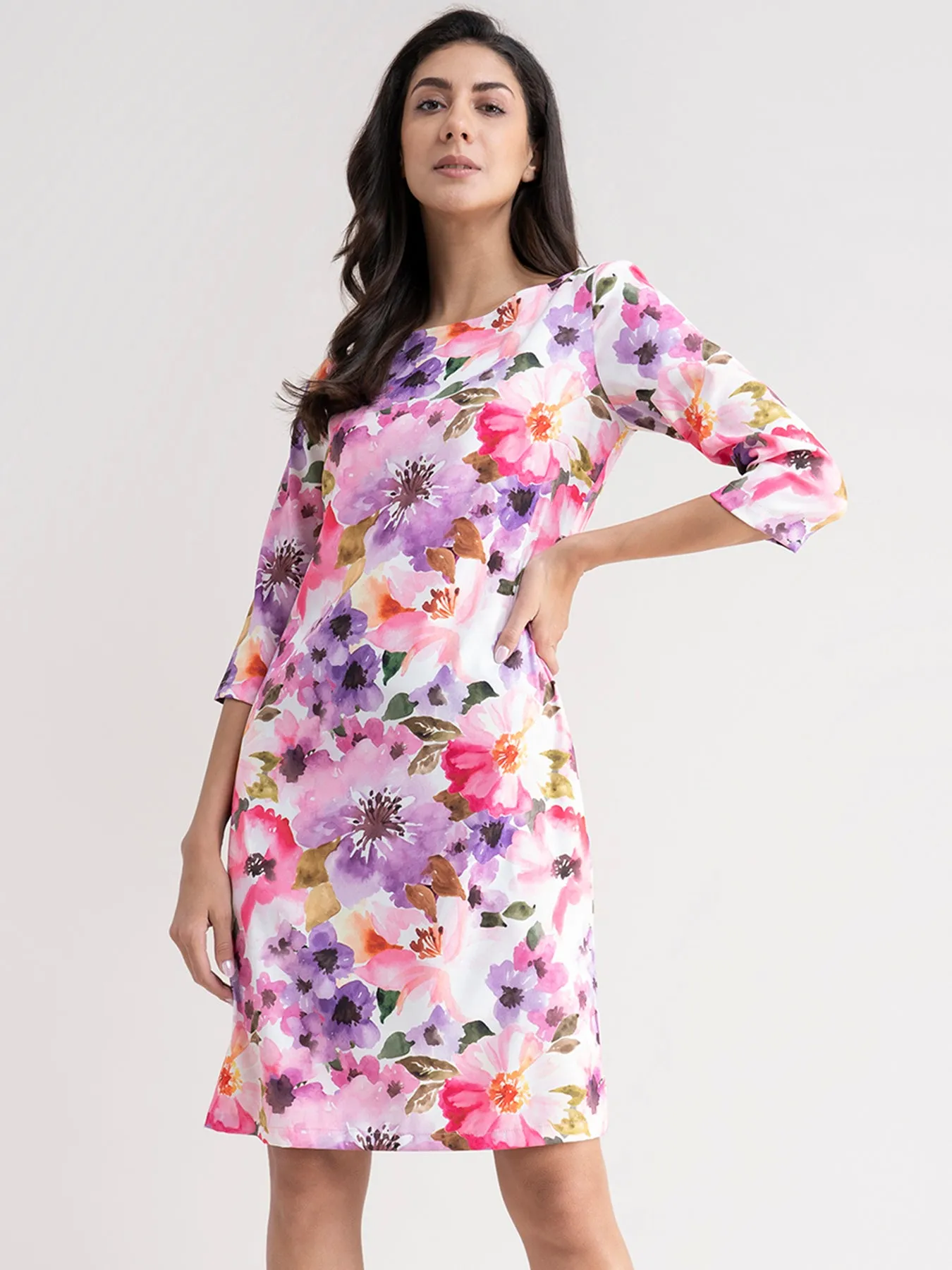 Floral Shift Dress - Multicolour