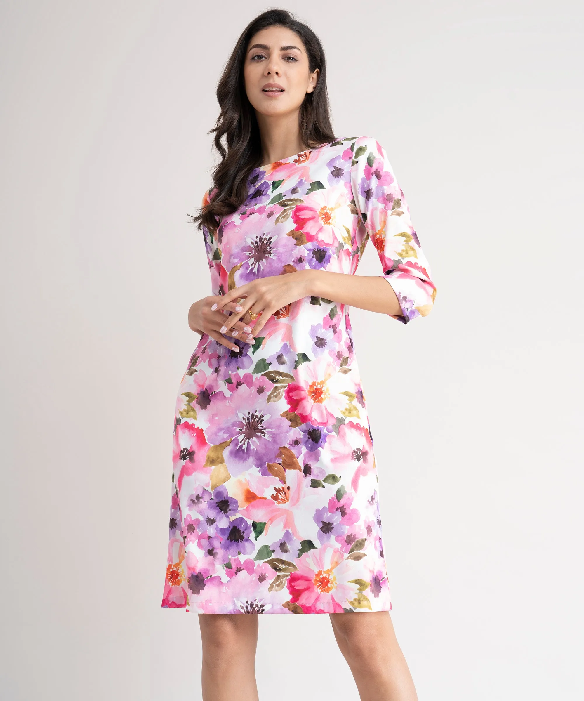 Floral Shift Dress - Multicolour