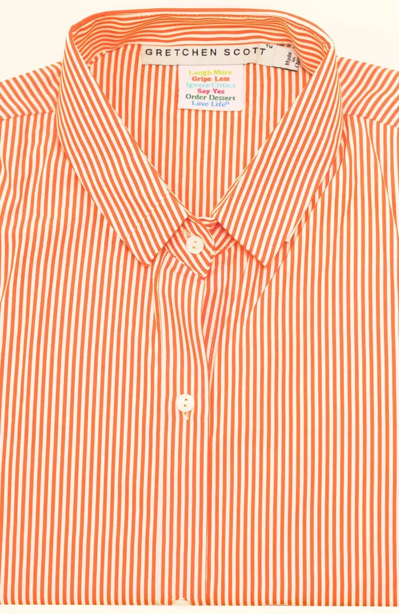 Gretchen Scott | Priss Blouse | Women's | Coral Stripe