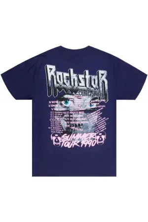 Latyra Navy Oversized T-Shirt