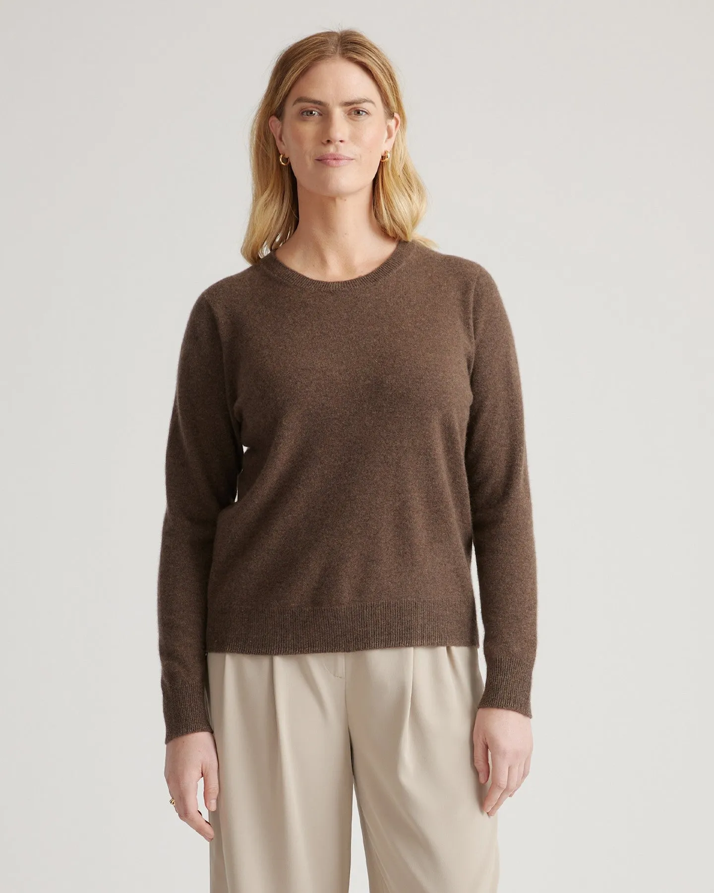Lightweight Mongolian Cashmere Crewneck Sweater