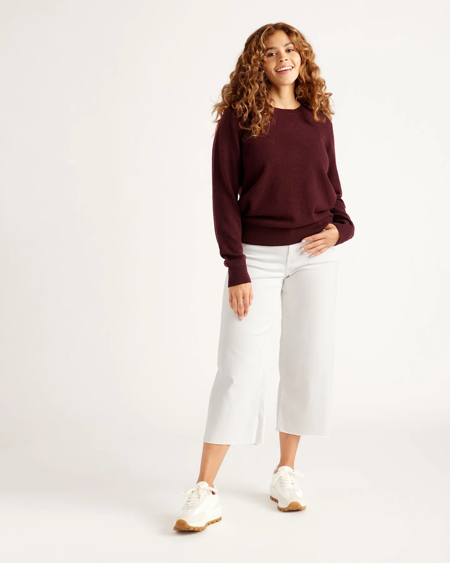 Lightweight Mongolian Cashmere Crewneck Sweater