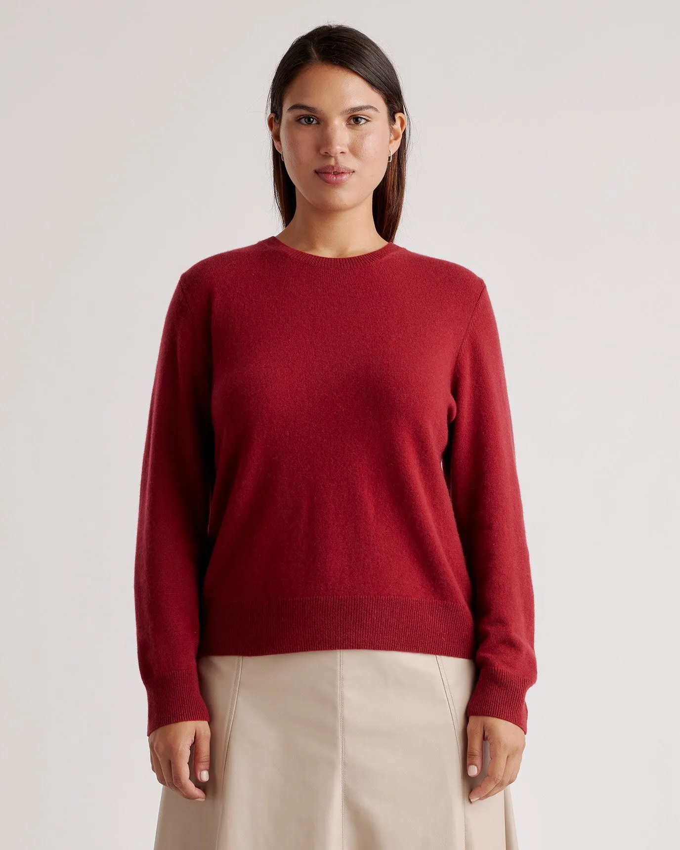 Lightweight Mongolian Cashmere Crewneck Sweater