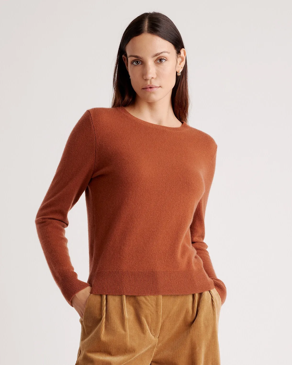 Lightweight Mongolian Cashmere Crewneck Sweater