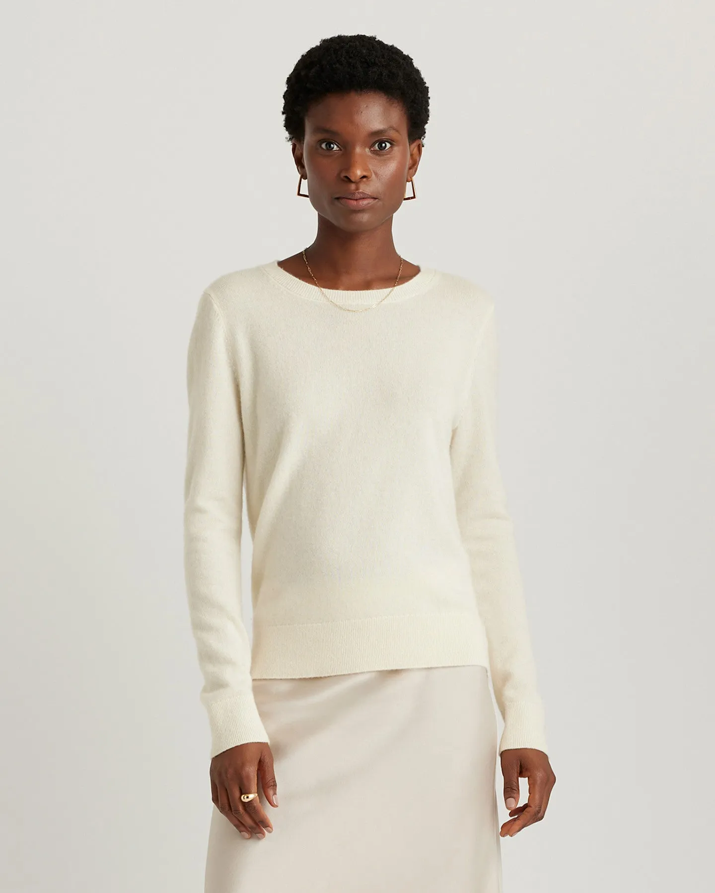 Lightweight Mongolian Cashmere Crewneck Sweater