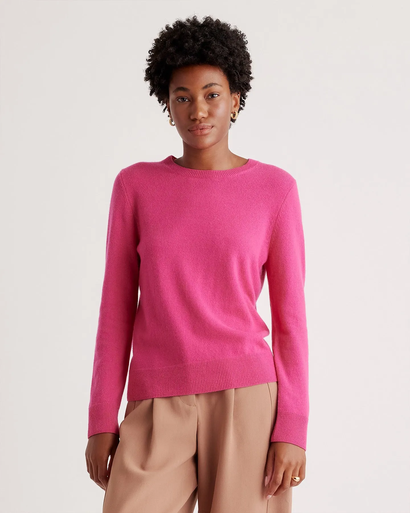 Lightweight Mongolian Cashmere Crewneck Sweater
