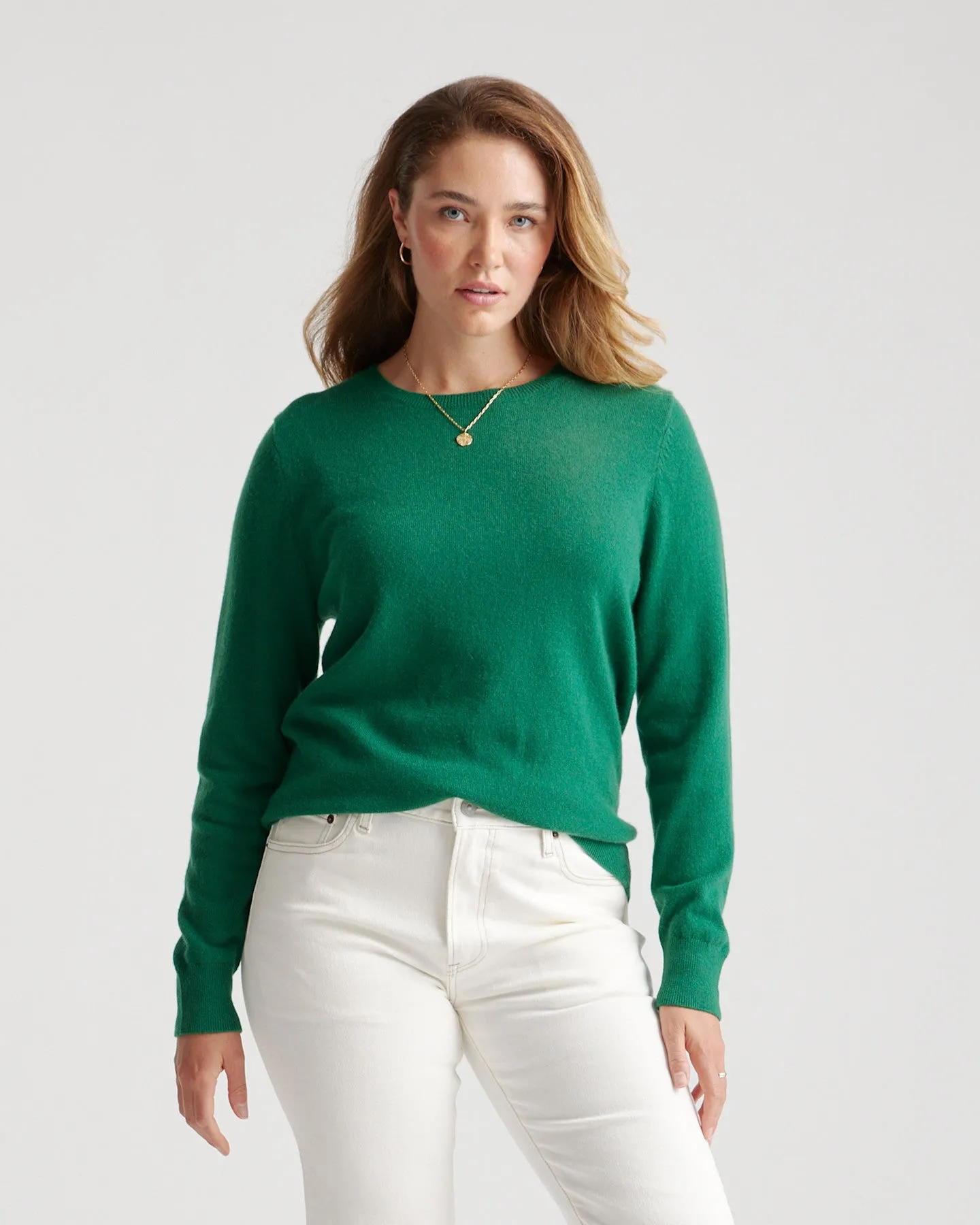 Lightweight Mongolian Cashmere Crewneck Sweater