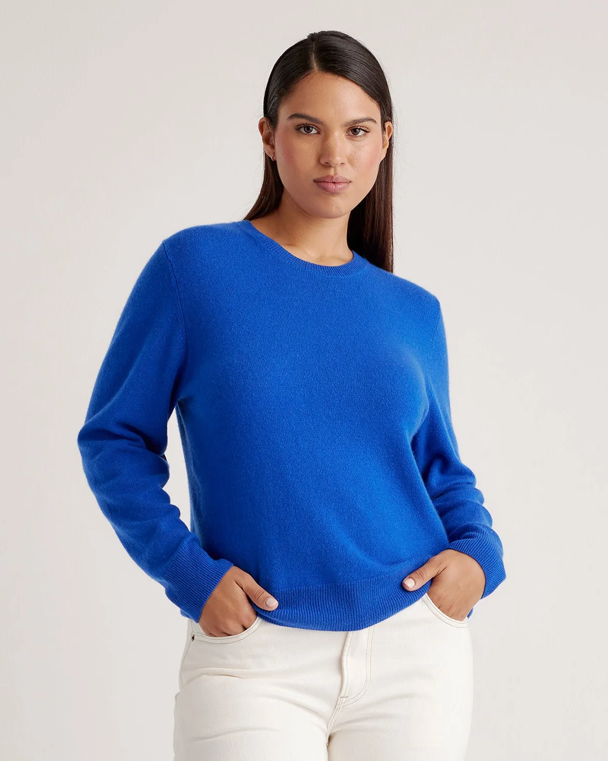 Lightweight Mongolian Cashmere Crewneck Sweater
