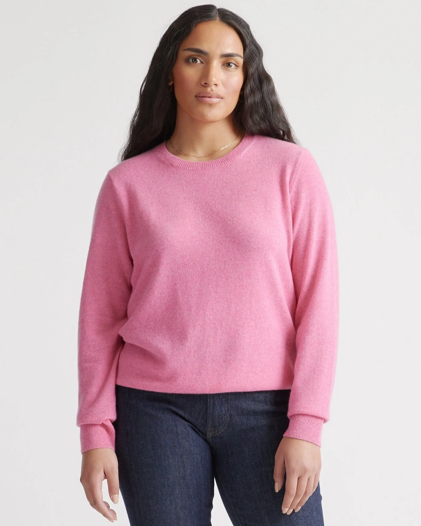 Lightweight Mongolian Cashmere Crewneck Sweater