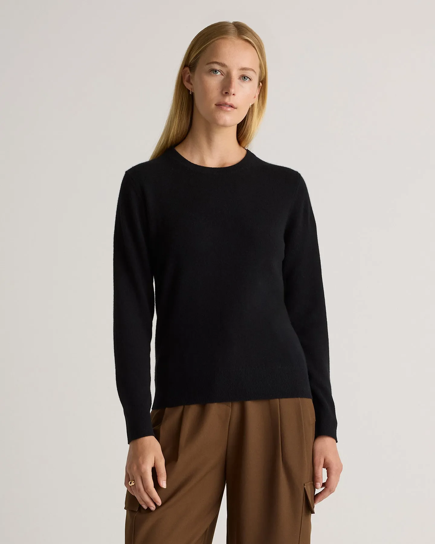 Lightweight Mongolian Cashmere Crewneck Sweater