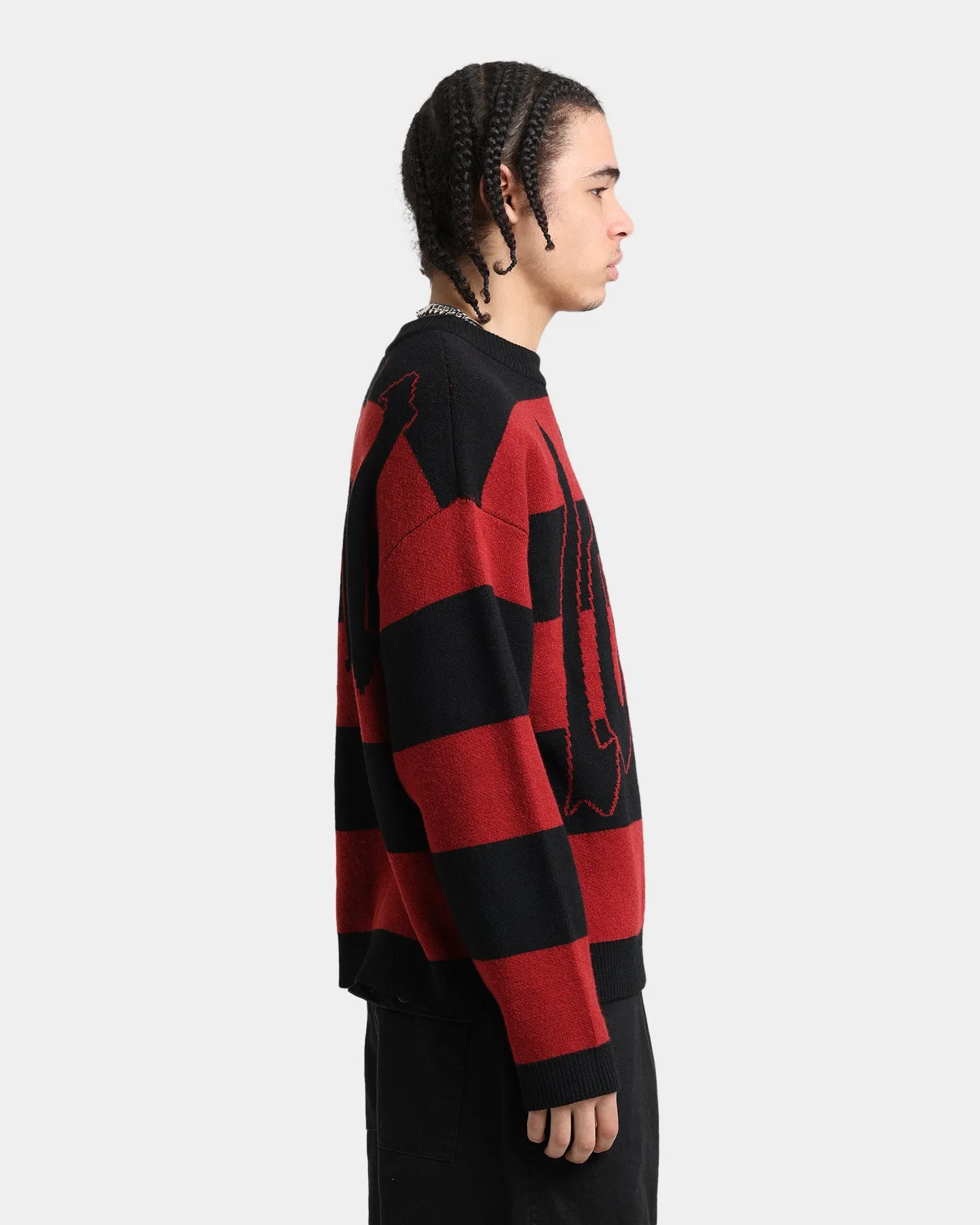 Loiter Nightmare Knit Sweater Red/Black