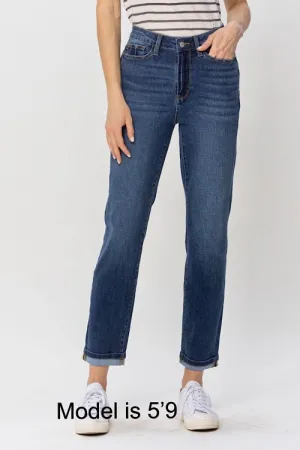 Meg - Judy Blue Cool Denim Cuffed Boyfriend Jeans