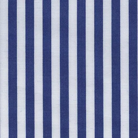 Navy and White Butcher Stripe Classic Custom Shirt 100c 140/2*70 Sii0018