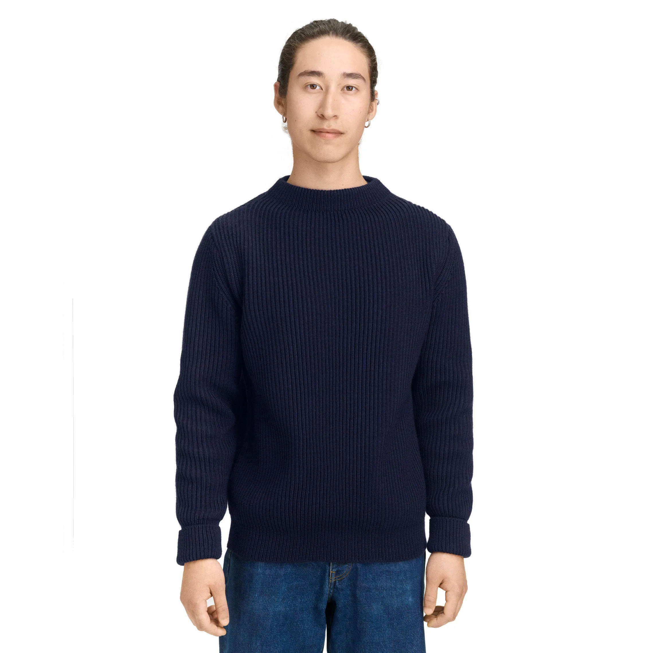 Navy Crewneck Grey
