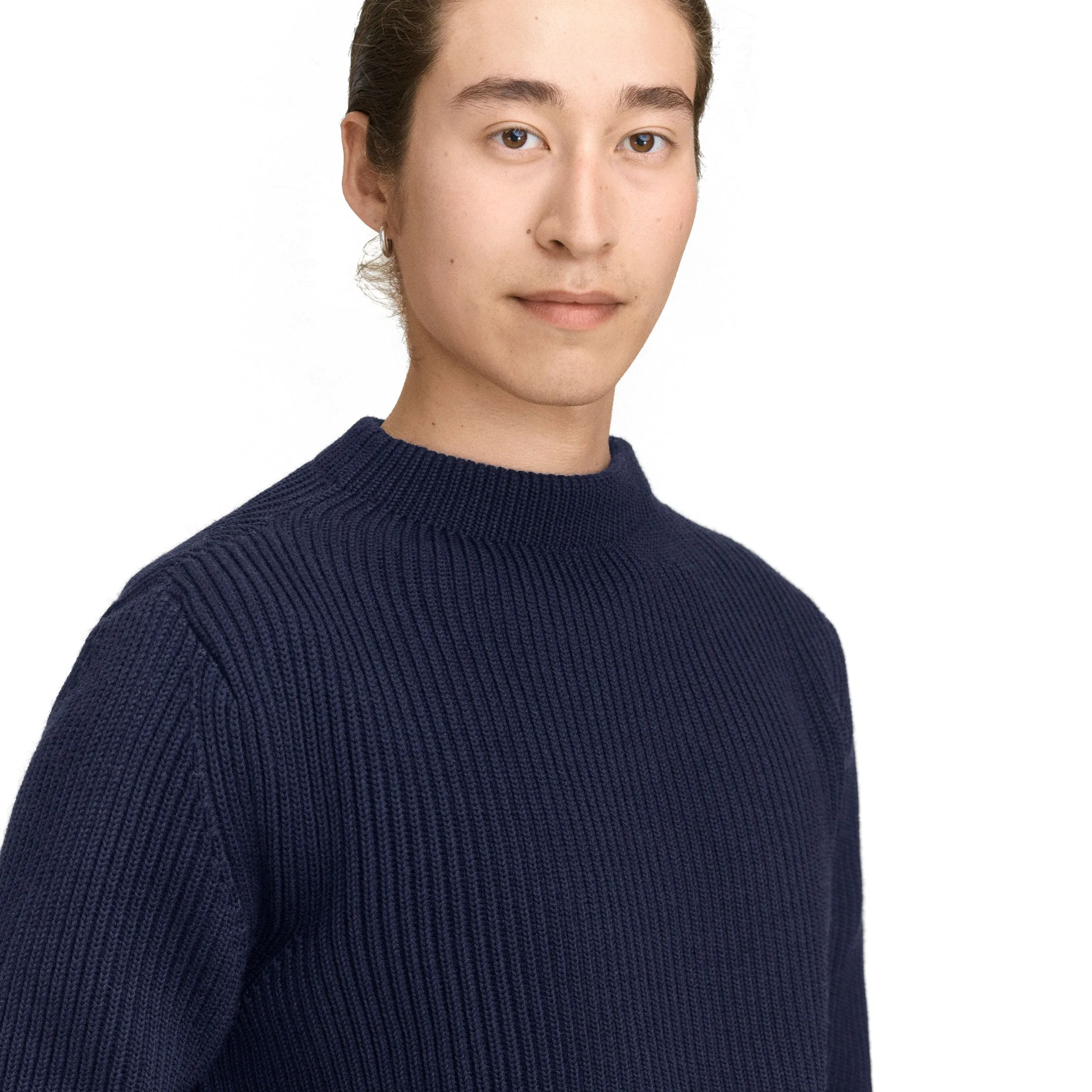 Navy Crewneck Grey