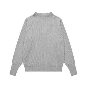 Navy Crewneck Light Grey