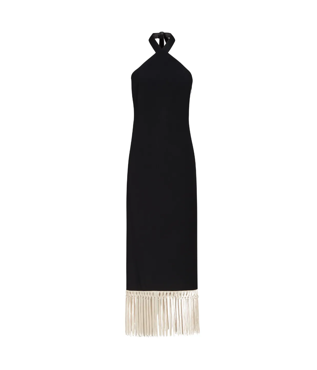 Nina Fringe Dress in Black