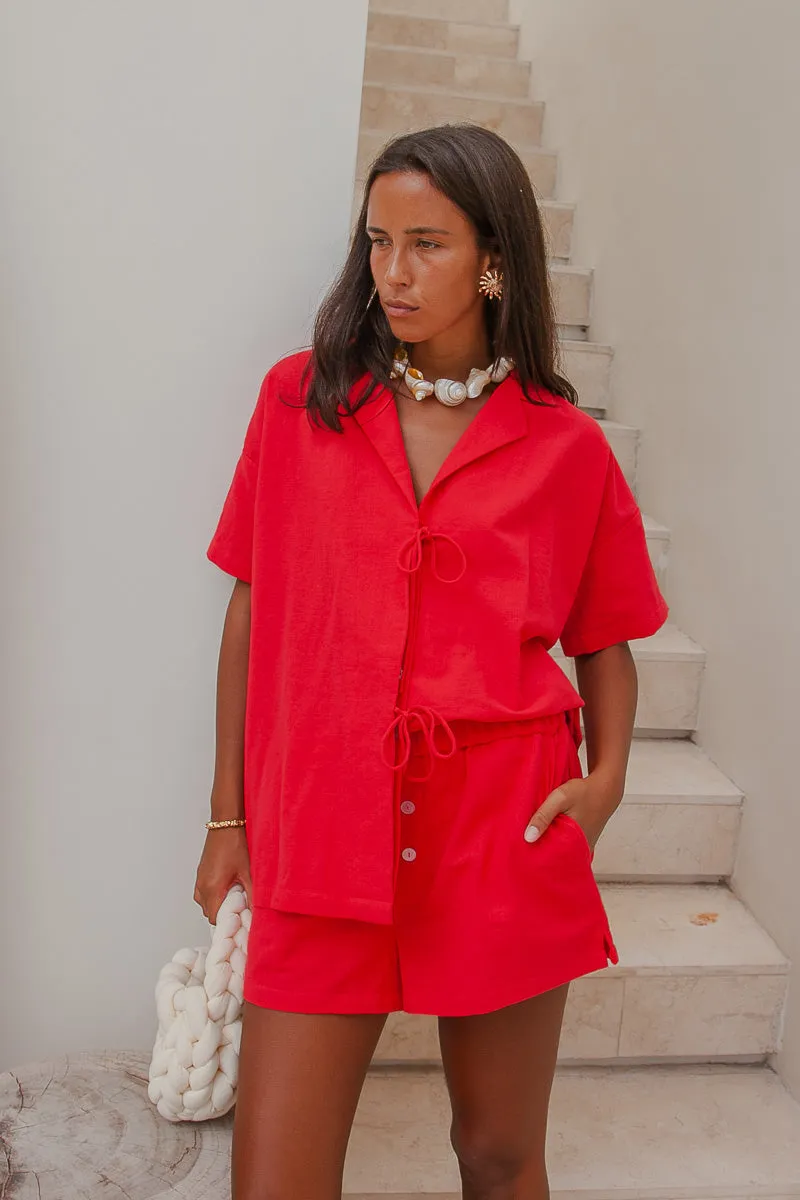 Ocean Blouse- Red