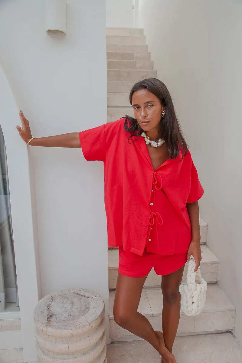 Ocean Blouse- Red