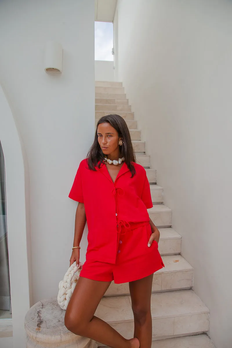 Ocean Blouse- Red