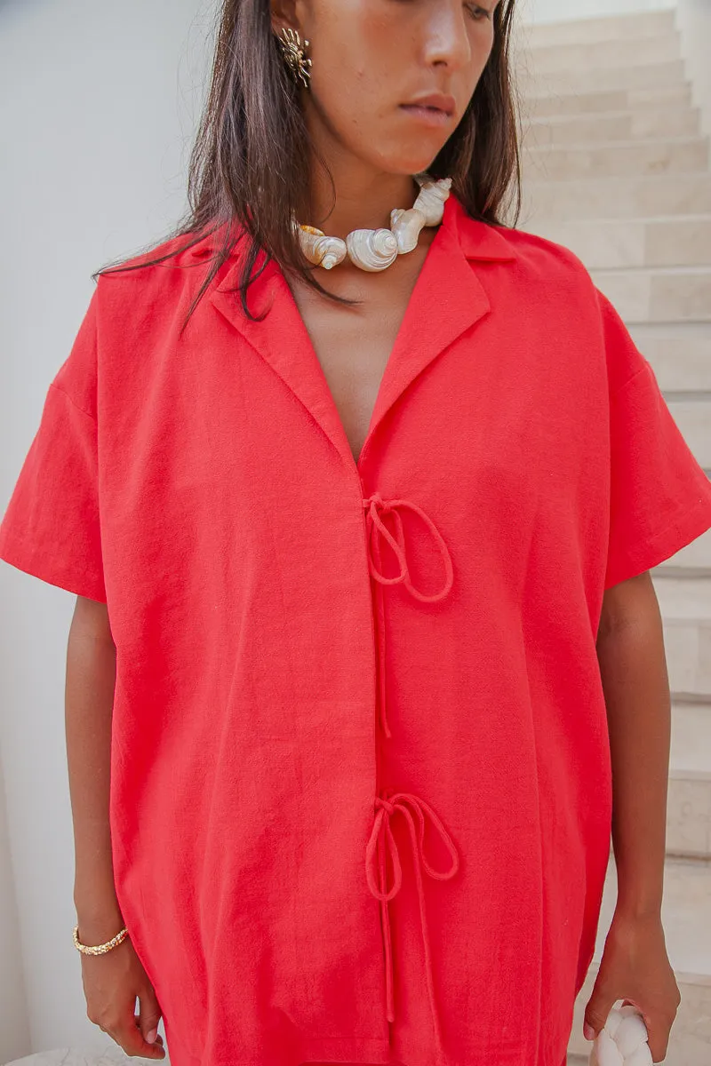 Ocean Blouse- Red