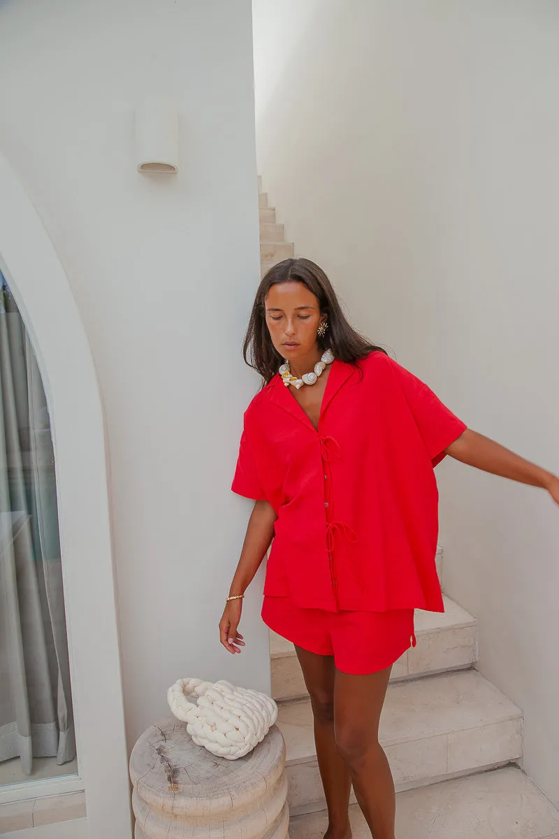 Ocean Blouse- Red