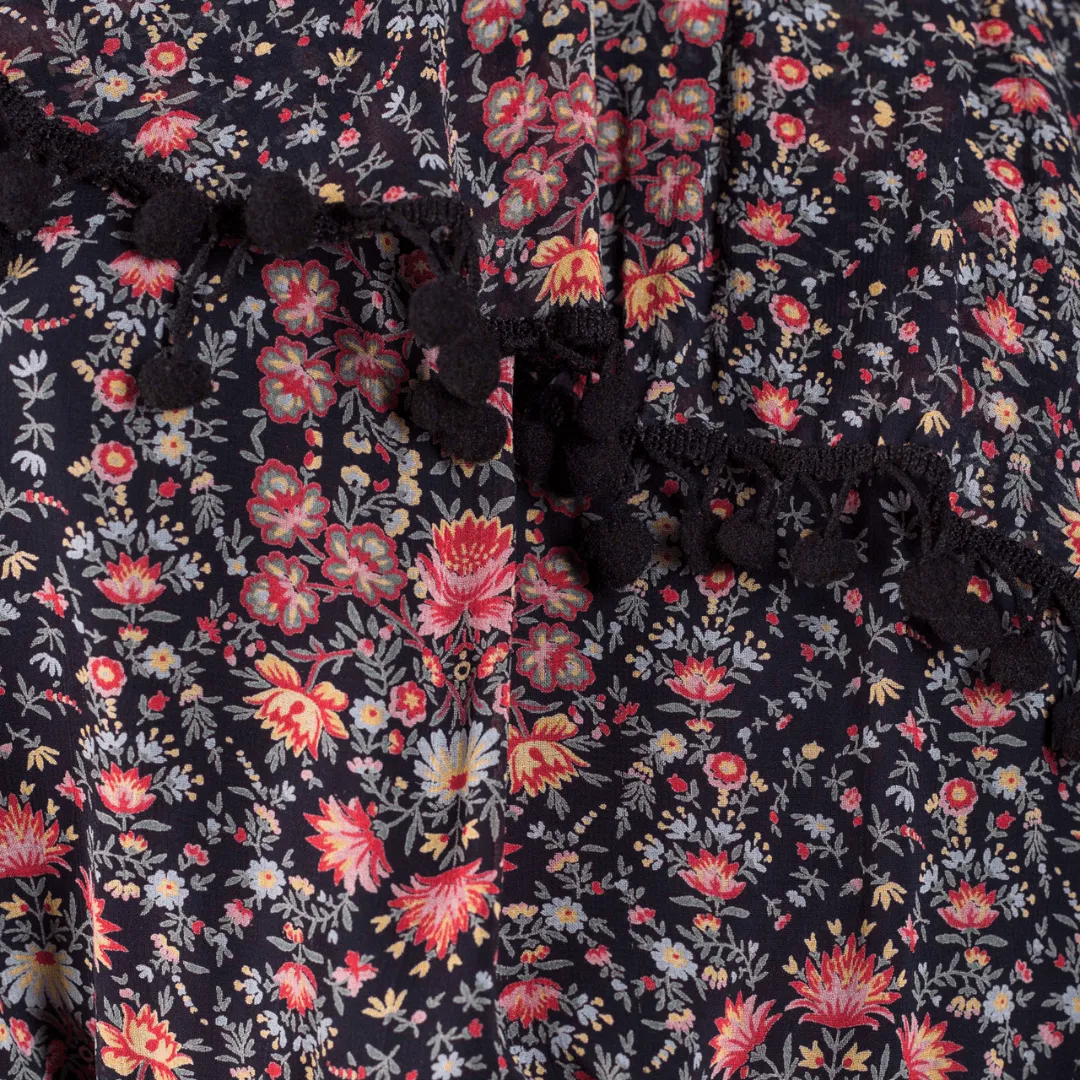 Off-Shoulder Pom Pom Dress