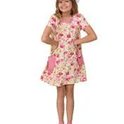 Pink Floral Print Jersey Dress